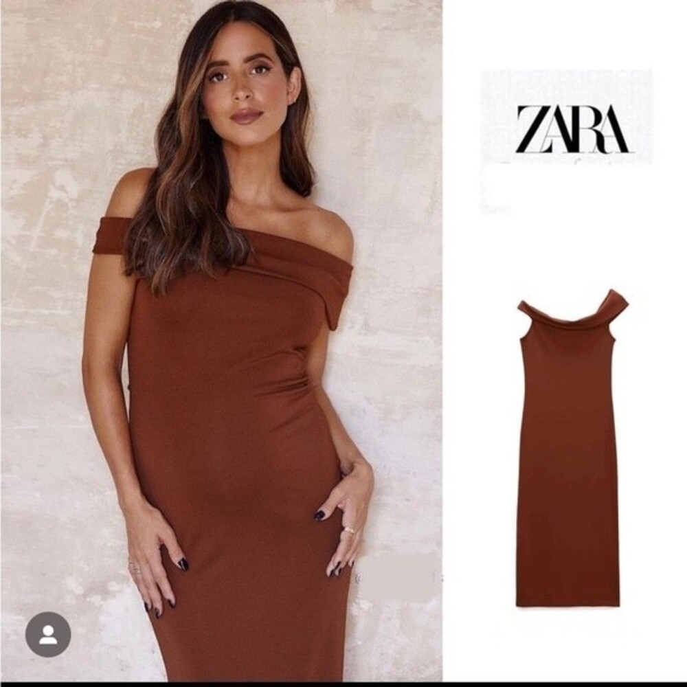 ZARA ASYMMETRIC NECK DRESS